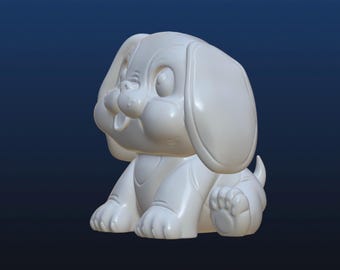 Süßer Welpe STL, 3D Digitale Datei für 3D Druck, Kawaii Welpe, Kawaii Hund, Süßer Welpe, original Design
