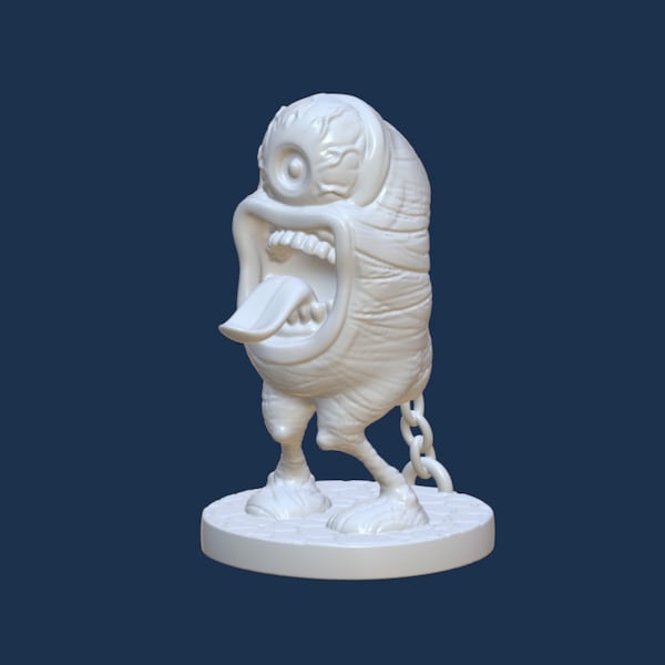 Cyclops Monster, STL file for 3D printing, chained cyclops monster, cute, scary, horror art.