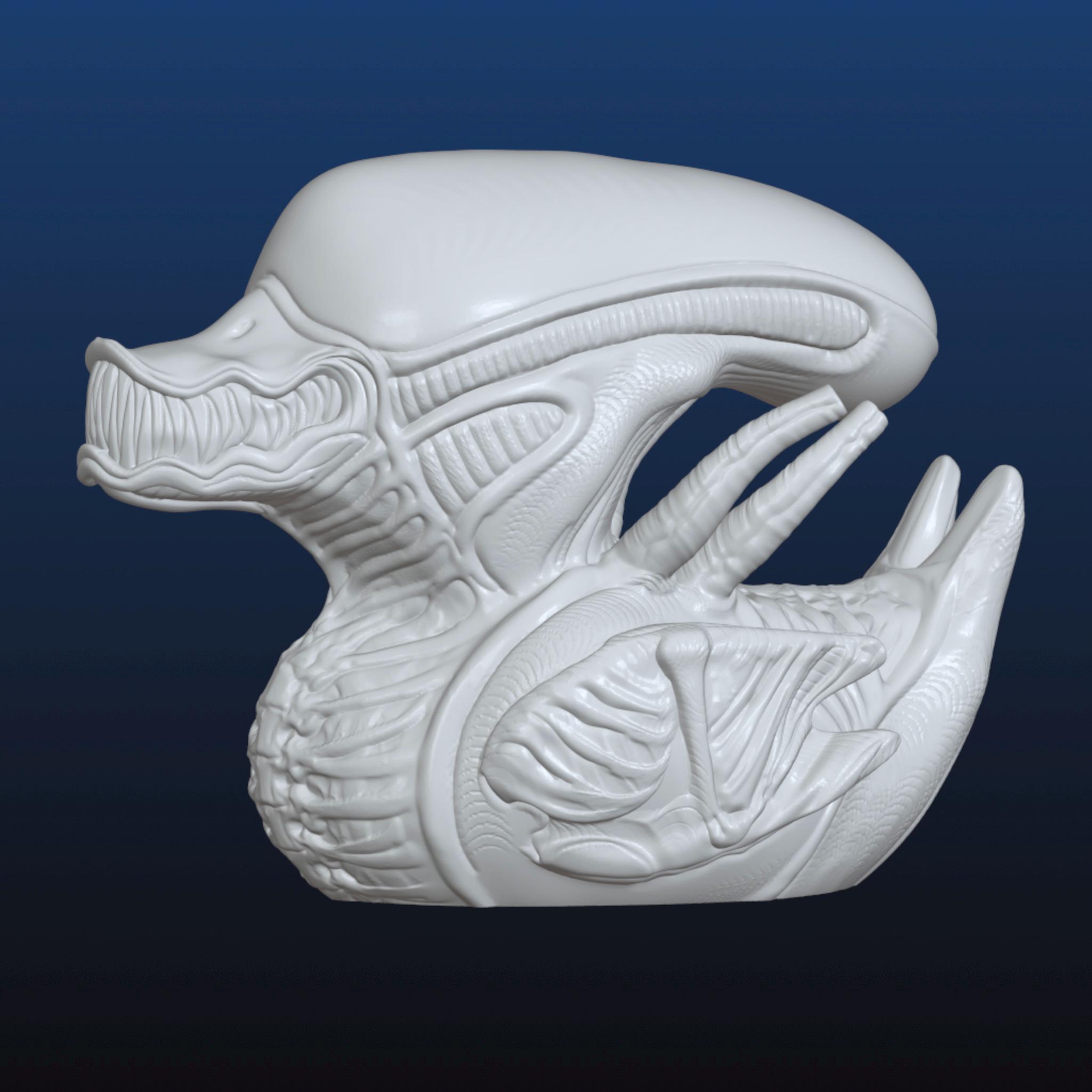 Xenomorph Duck STL, 3D Digital File for 3D Printing, Alien Duck ...