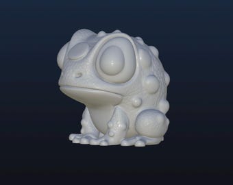 Cute Frog STL, 3D Digital File for 3D Printing, Cute Toad, Chibi Kawaii Frog, Amphibian, original design