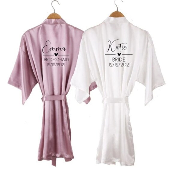 Personalized Bride Robe / Bride Bathrobe / Bathrobe / Shower Etsy