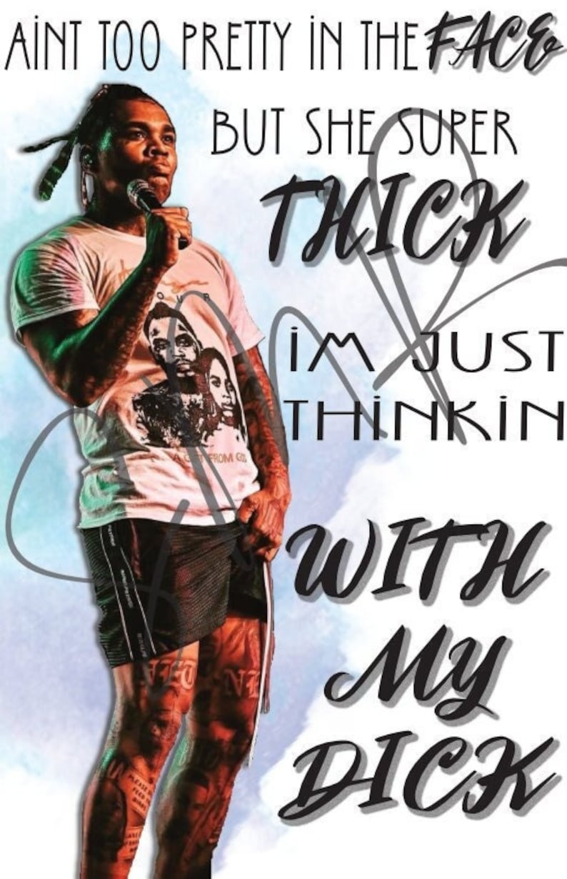 Kevin Gates Thinkin With My D Guy Kevin Gates Png THINKIN WITH MY D - Etsy