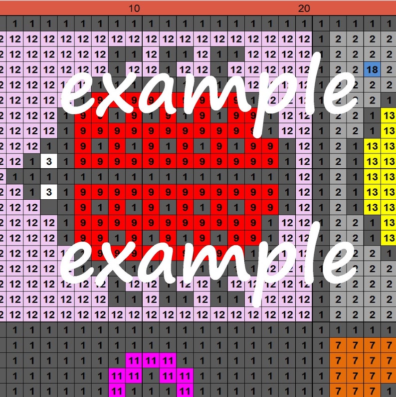 Colorful Cross Stitch Bag Digital Download Pattern Plastic Canvas