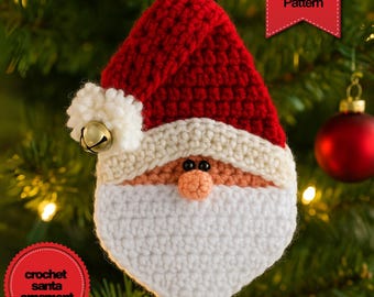 Crochet Santa Ornament Pattern: Amigurumi Christmas Decor (PDF Download)