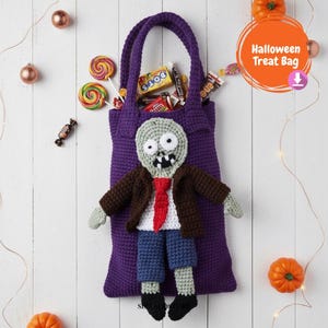 Zombie Treat Bag Crochet Pattern, Amigurumi Toy (PDF Pattern)