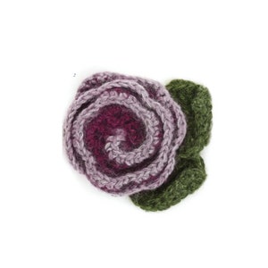 Crochet Flower Brooch PATTERN Crochet Rose Pattern Crochet Pattern Brooch Pattern Crochet Flower Applique Instant Download image 3