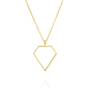 Necklace Geometric Diamond Yellow Gold 18K Diamond Men Jewelry Natural Luxury Unisex Gift ALAYOF