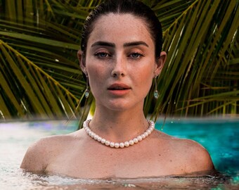 Collar de perlas para mujer Una Regina Plata de Ley 925 gargantilla hecha a mano Joyería Real Natural de agua dulce Lujo Unisex Regalo para ALAYOF