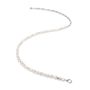 Perlen Halskette Männer Sterling Silber 925 handgemachte Schmuck natürliche Süßwasser Luxus Unisex Geschenk für Männer Alayof Bild 3