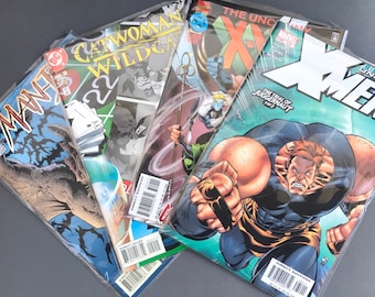 Vintage Comic Book Lot: X-Men, Catwoman, Man-Bat (1981-1998)