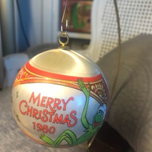 1980 Muppets Christmas Ornament - Hallmark Unbreakable - Satin Ornament - Vintage