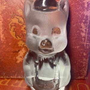 Vintage - 1960&#39;s - Viking - Crystal - Glass - Porky Pig - Child&#39;s Room - Bookend - Paperweight