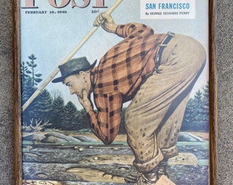 16 de febrero de 1946 - Saturday Evening Post - Portada y contraportada enmarcadas de la revista