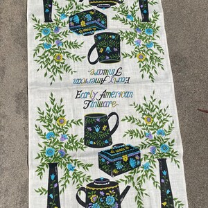 1940年代のヴィンテージ手織りリネンテーブルランナー（クロシェレース