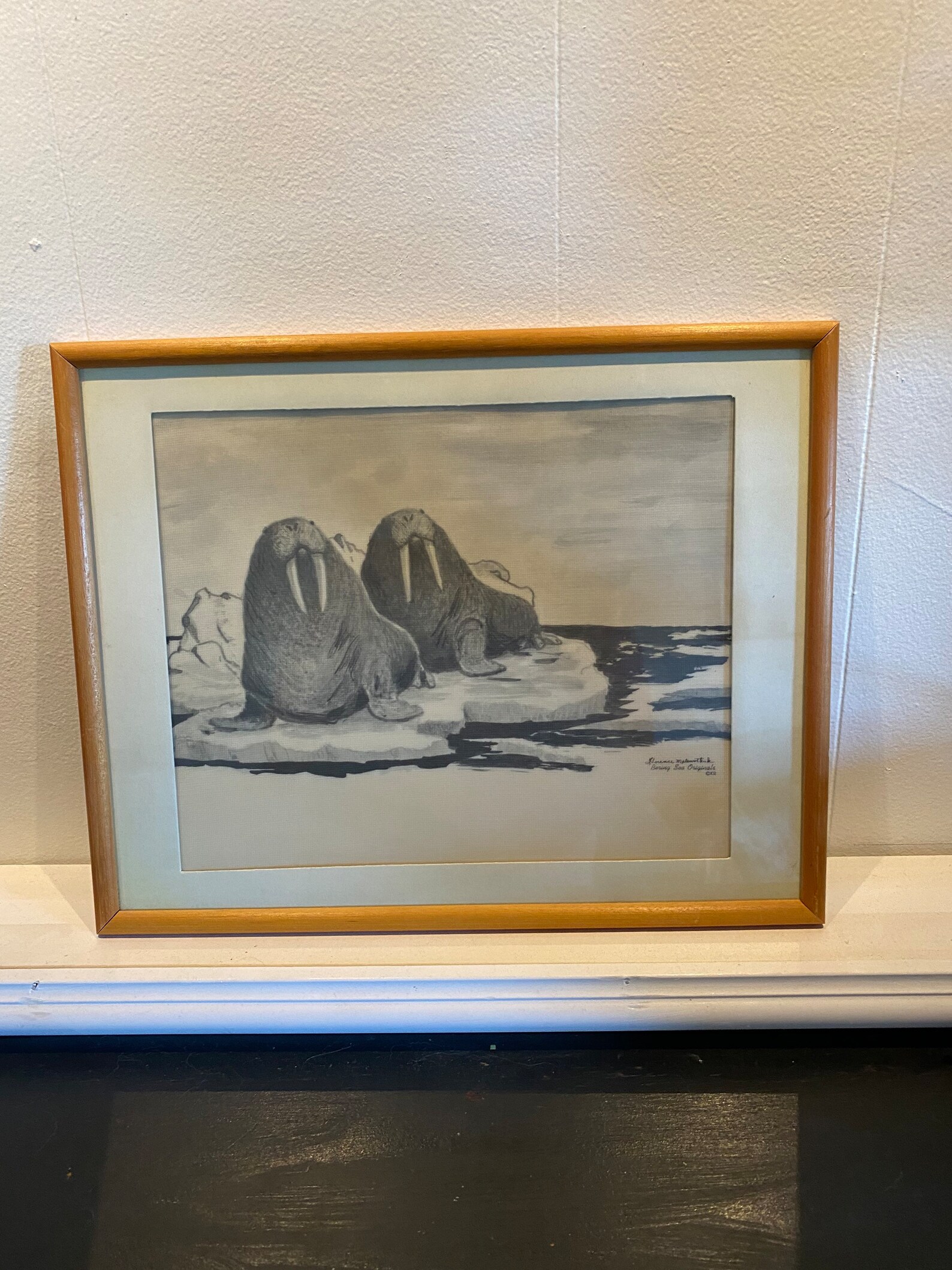 Bering Sea Originals walruss Pencil Sketch Art by Florence - Etsy