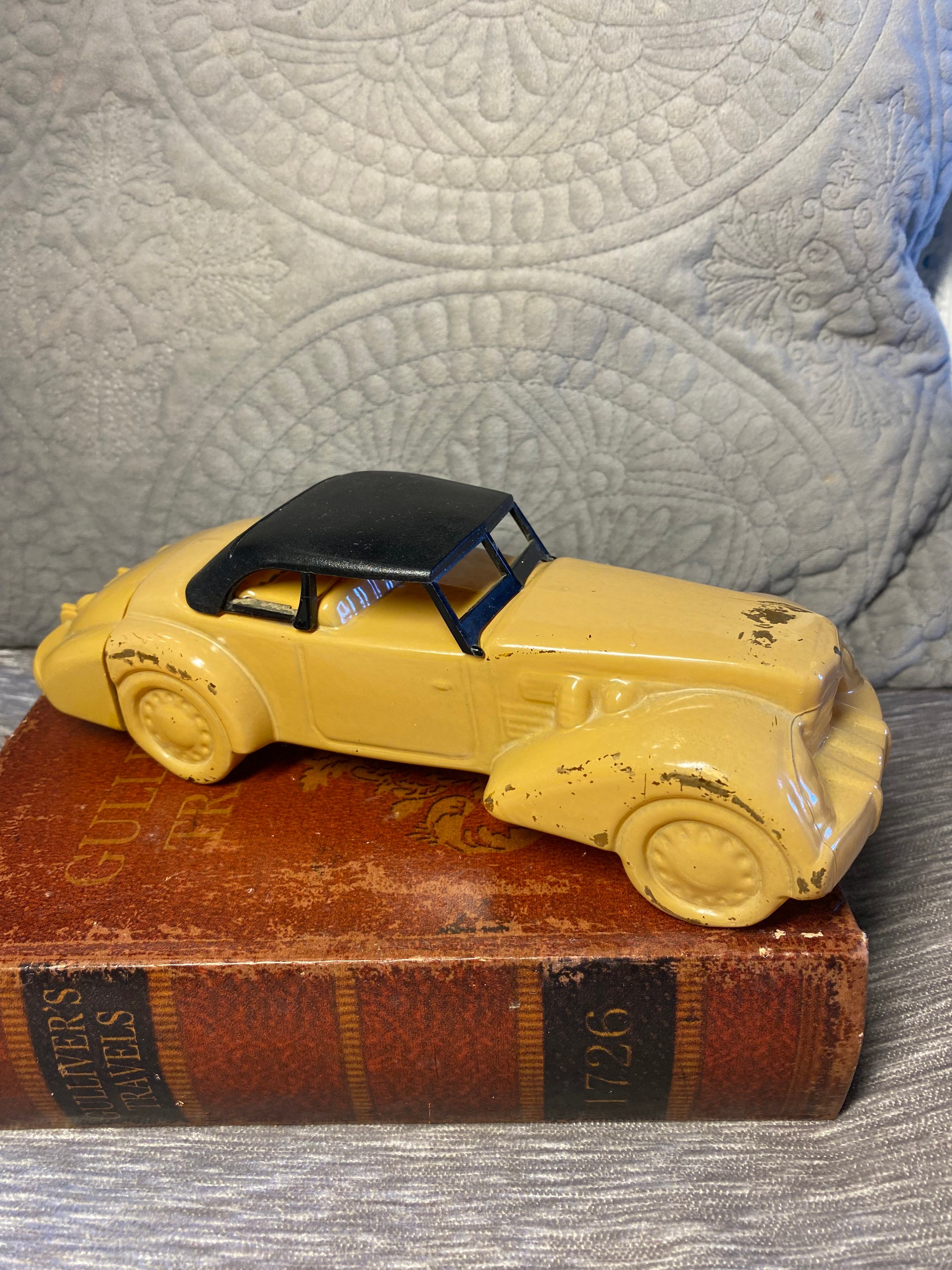 Vintage - Circa 1970's - Avon Bottle - Light Brown Glass - Black Top - Cord '37 Car - "Tai Winds" -  Men's After Shave Bottle - Collectible
