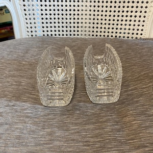 Vintage Princess House Crystal Silverware Holders - Set of 2