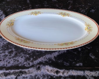 Vintage - 1948-1954 - Meito China - 14-inch Serving Platter - Keepsake Pattern - Made in China - Made in Japan