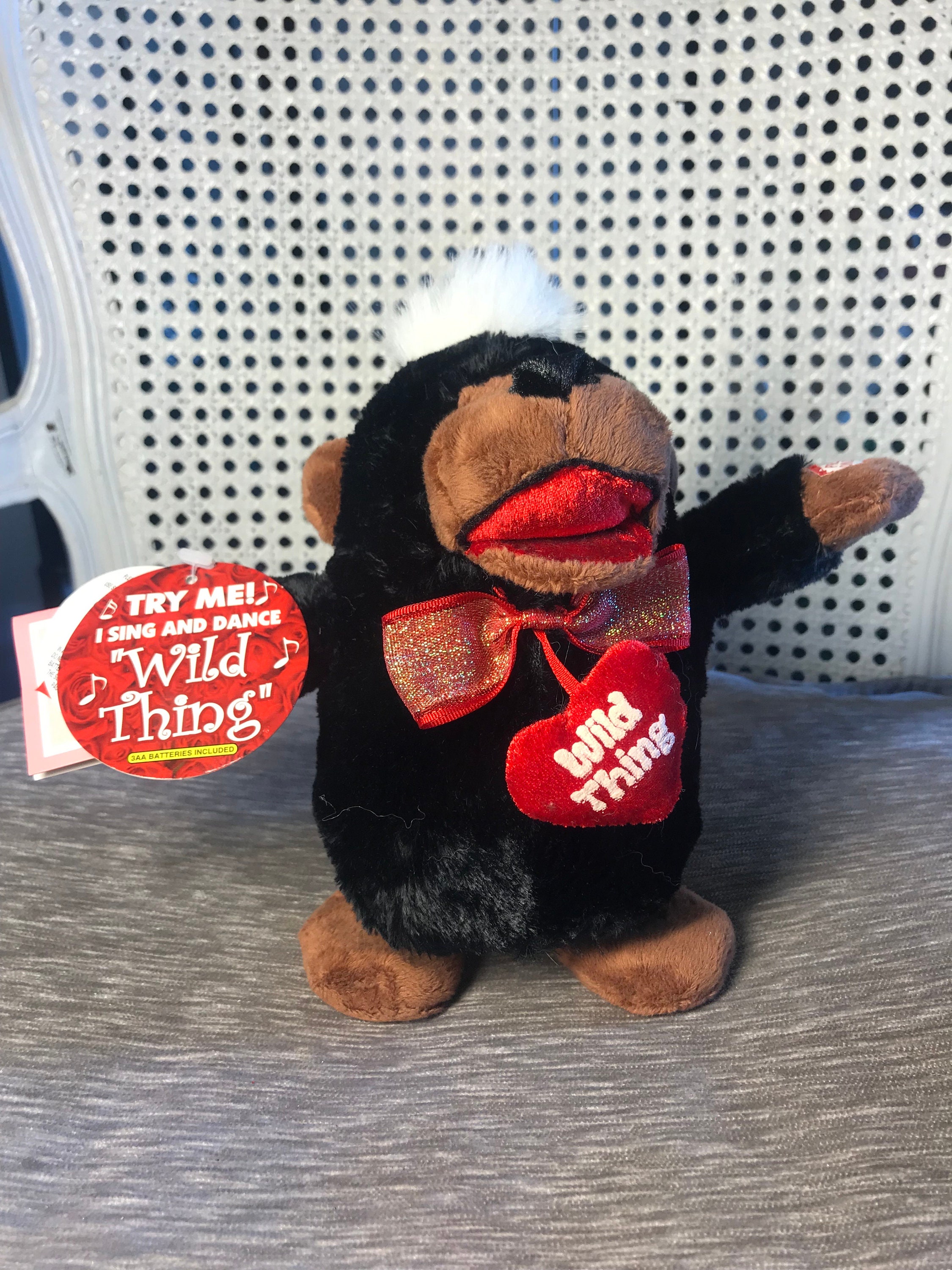 Plush Dan Dee Collectors Choice Gorilla w/red cap/valentine gift