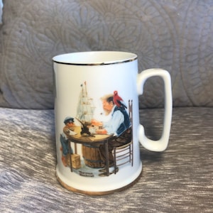 Mug Norman Rockwell vintage 1985 : « For A Good Boy » Sea Captain