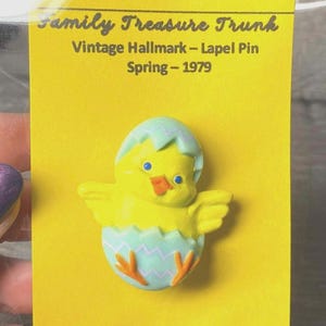 Vintage Hallmark Chick Pin: 1979 Easter Lapel Brooch