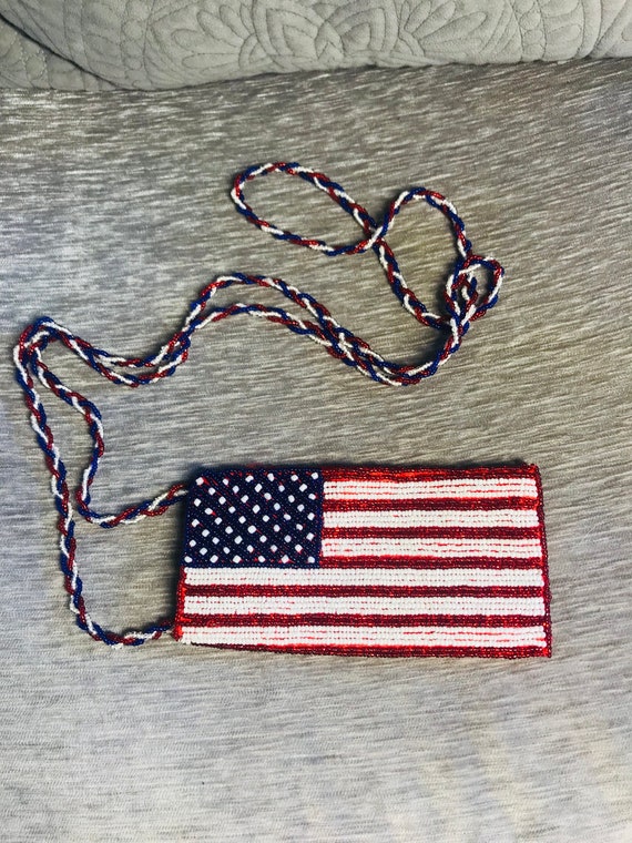 Vintage american flag best sale purse