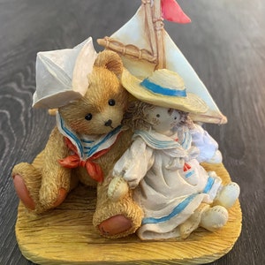 Vintage 1991 - Priscilla Hillman - Cherished Teddies - Zachary &quot;Yesterday&#39;s Memories Are Today&#39;s Treasures&quot; - Collectible Figurine