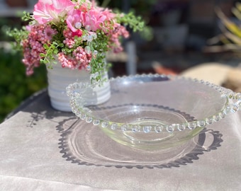 Vintage Imperial Glas Schale: Servierteller aus klarem Glas