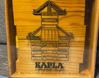 Vintage - 2000 - Wooden Kapla Set - 40 Pieces - Wood Building Blocks - Made in France - Ages 3+