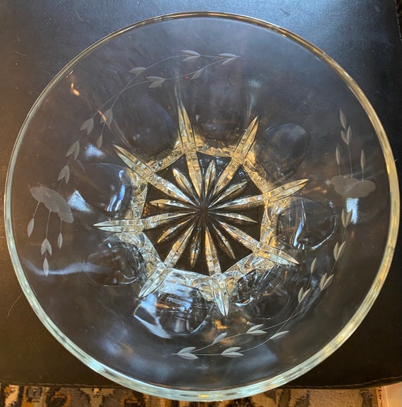 Vintage 1988 Princess House Retired Crystal Salad Bowl Etsy