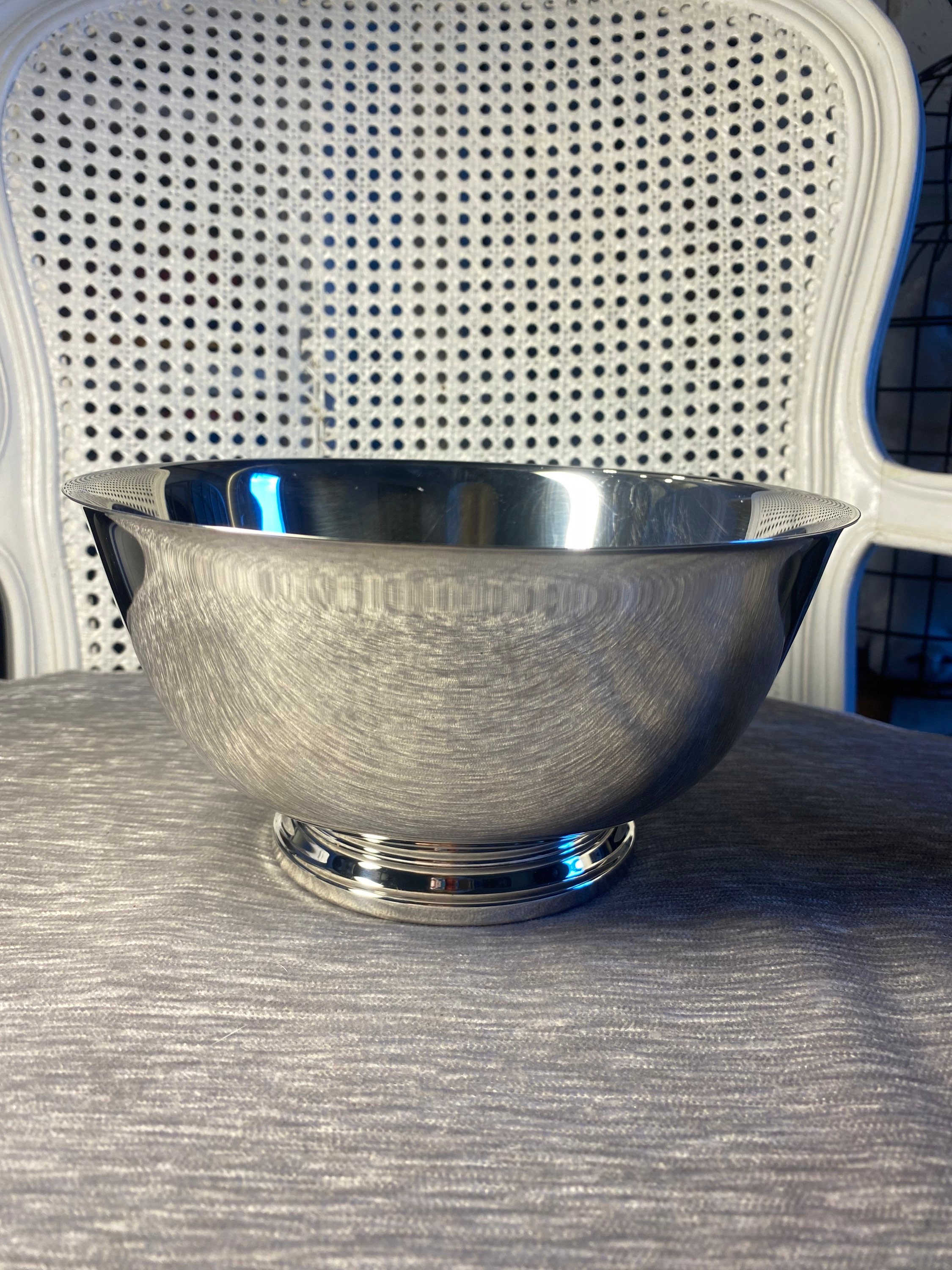 Vintage -1980s to 1990s - Oneida - Silver Plated 8" Bowl - Post 1940's Reproduction - Sons of Liberty Collection