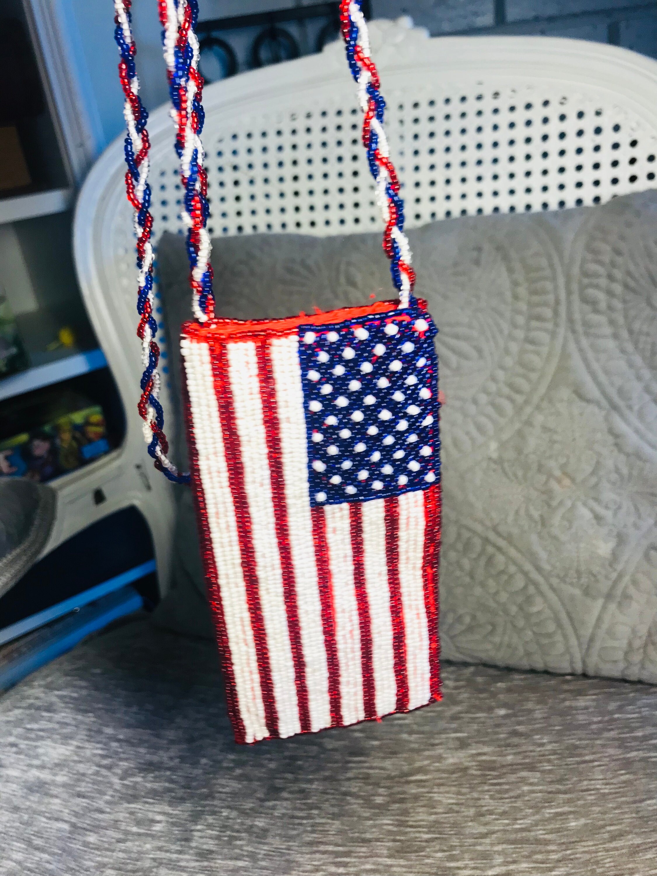 Vintage american flag purse sale