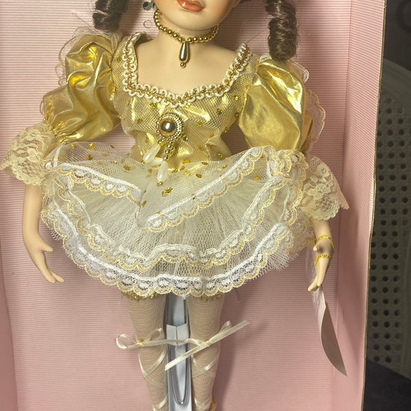 Vintage - 1990's - Hecho a mano - Muñeca de porcelana - Por Collectible Memories - Holiday Collection - Nutcracker Ballerina - Danielle