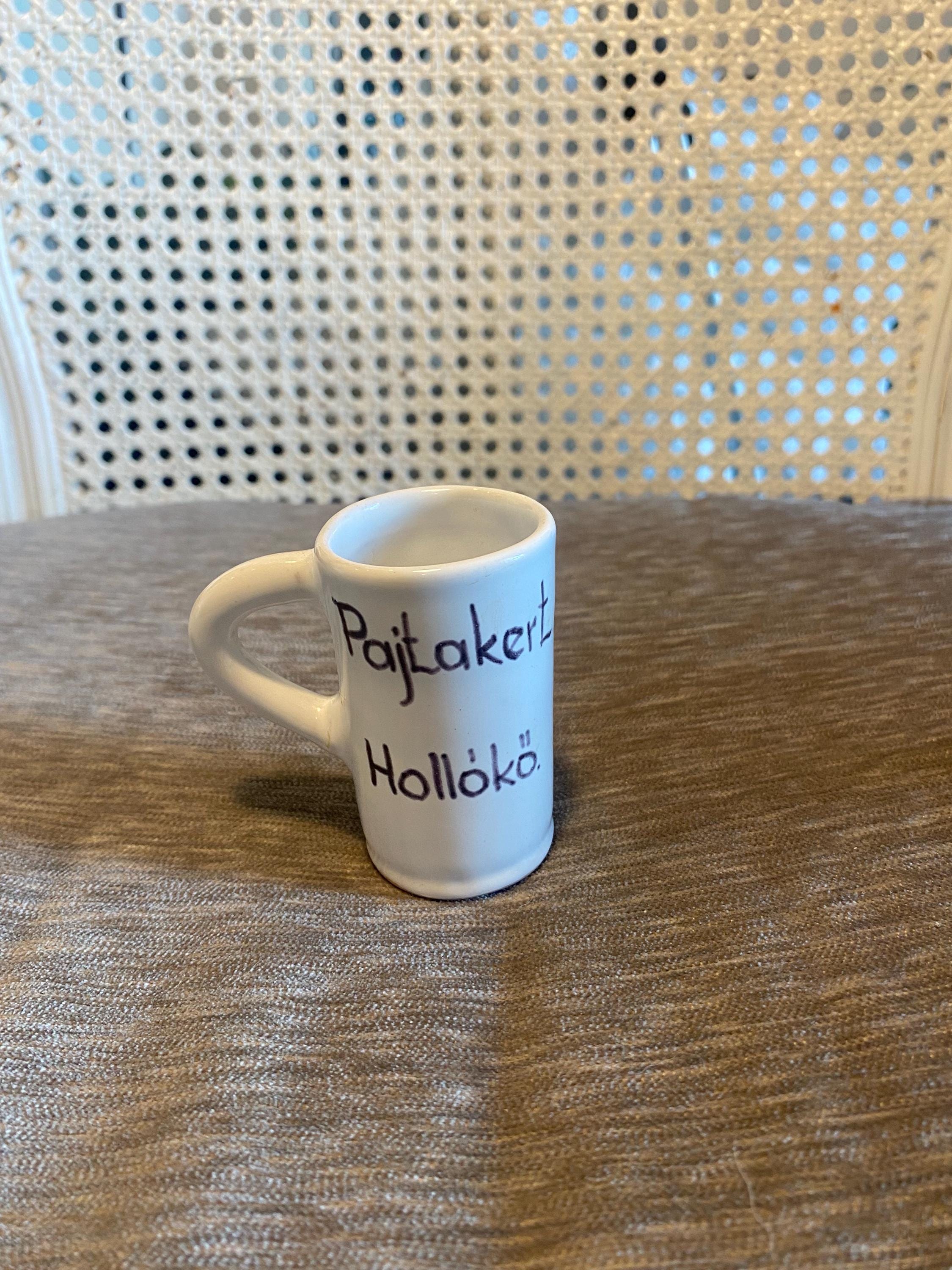 BUDAPEST HUNGARY COBALT BLUE FROSTED SHOT GLASS SHOTGLASS