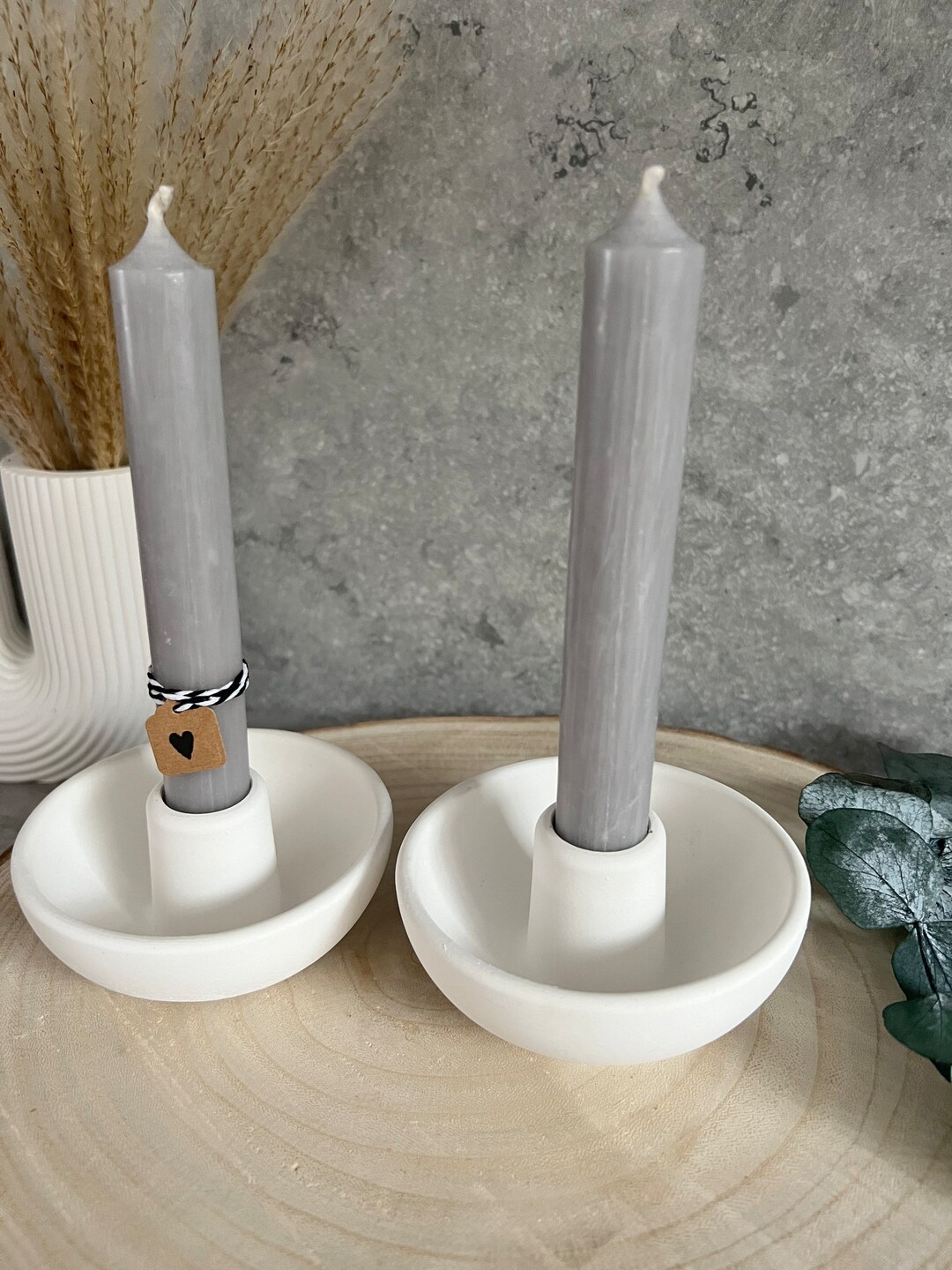 2er Set Schwarze Kerzenhalter Aus Metall - 11 Cm Durchmesser, Modern & Rutschfest