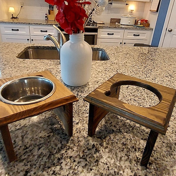 Single Dog Food and Water Bowl Stand | Elevated Dog Dish