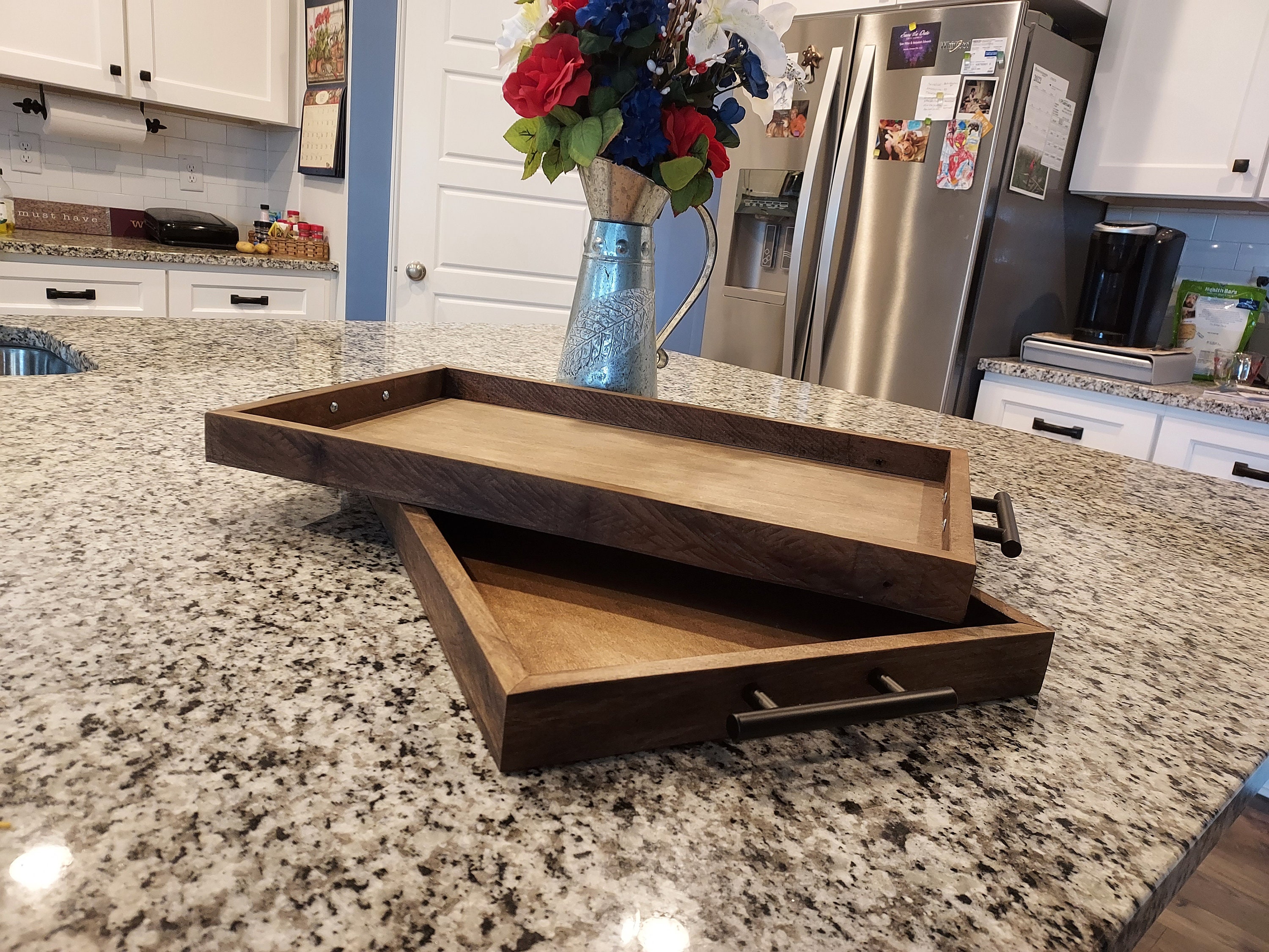 Hand-crafted Rustic Maple Wood Serving Tray Wood Tray With - Etsy