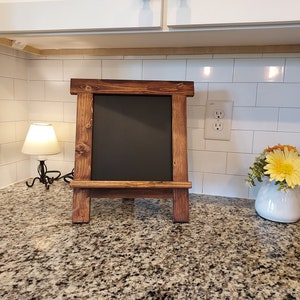 Rustic tabletop chalkboard | Wood chalkboard easel | Countertop chalkboard