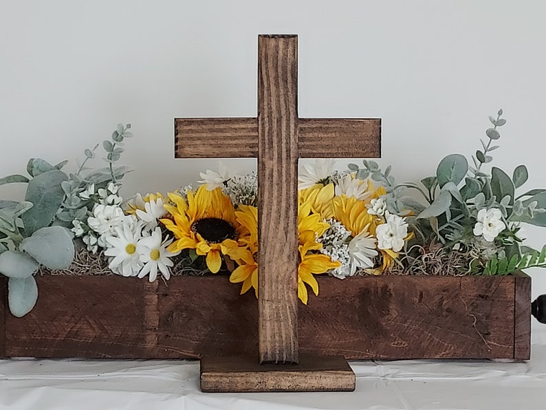 Rustic Wood Cross Tabletop Cross Decorative Wooden Cross Christian