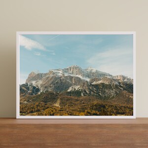 Dolomites Print,Fall Art, Fall Colors Print, Mountain Landscape Photography, Stunning Landscape, Dolomites Print, Wilderness Art, Cabin Art