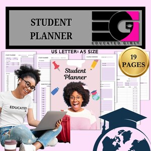Student Planner Academic Agenda, Weekly Planner Journal, School Organizer, Student Gift, Study Planner, Student Journal, Academic Gift