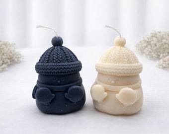 Snowman candle | freestanding candle | snowman | gift idea | birthday present | vegan | winter | Christmas | decoration