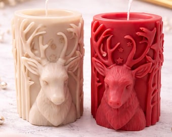 Christmas candles | Pillar candles | Freestanding candle | Advent wreath | Gift idea | Christmas | Advent | Vegan | Candle | Decoration