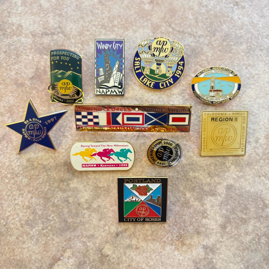 Vintage Lot of 10 APMW Collectors Lapel and Vest Pins - Etsy