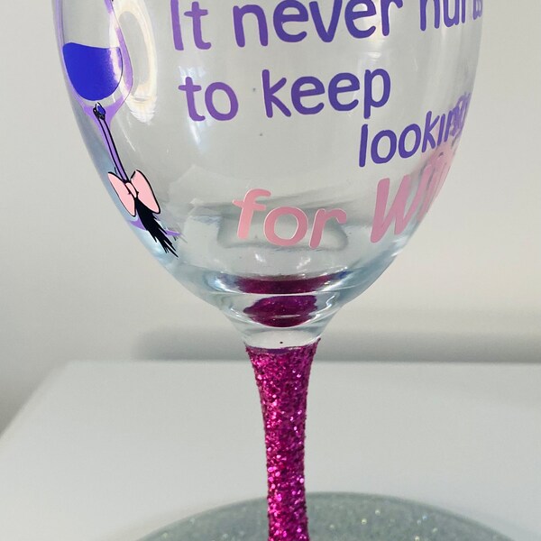 Glitter Wine Glasses Etsy UK