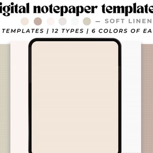 Neutrale digitale Briefpapier Vorlagen, ästhetische GoodNotes Briefpapier, Studenten Notizbuch, digitales Notizbuch, College Notizbuch, digitales Papier