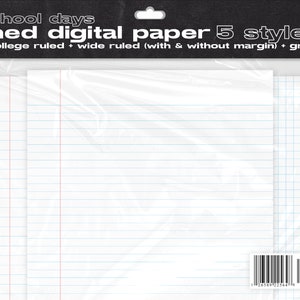 Schule Digitale Notizpapier Vorlagen, Liniertes Digitales Papier, Ästhetisches GoodNotes Papier, Digitales Notizbuch, College liniertes Notizbuch, Digitales Papier