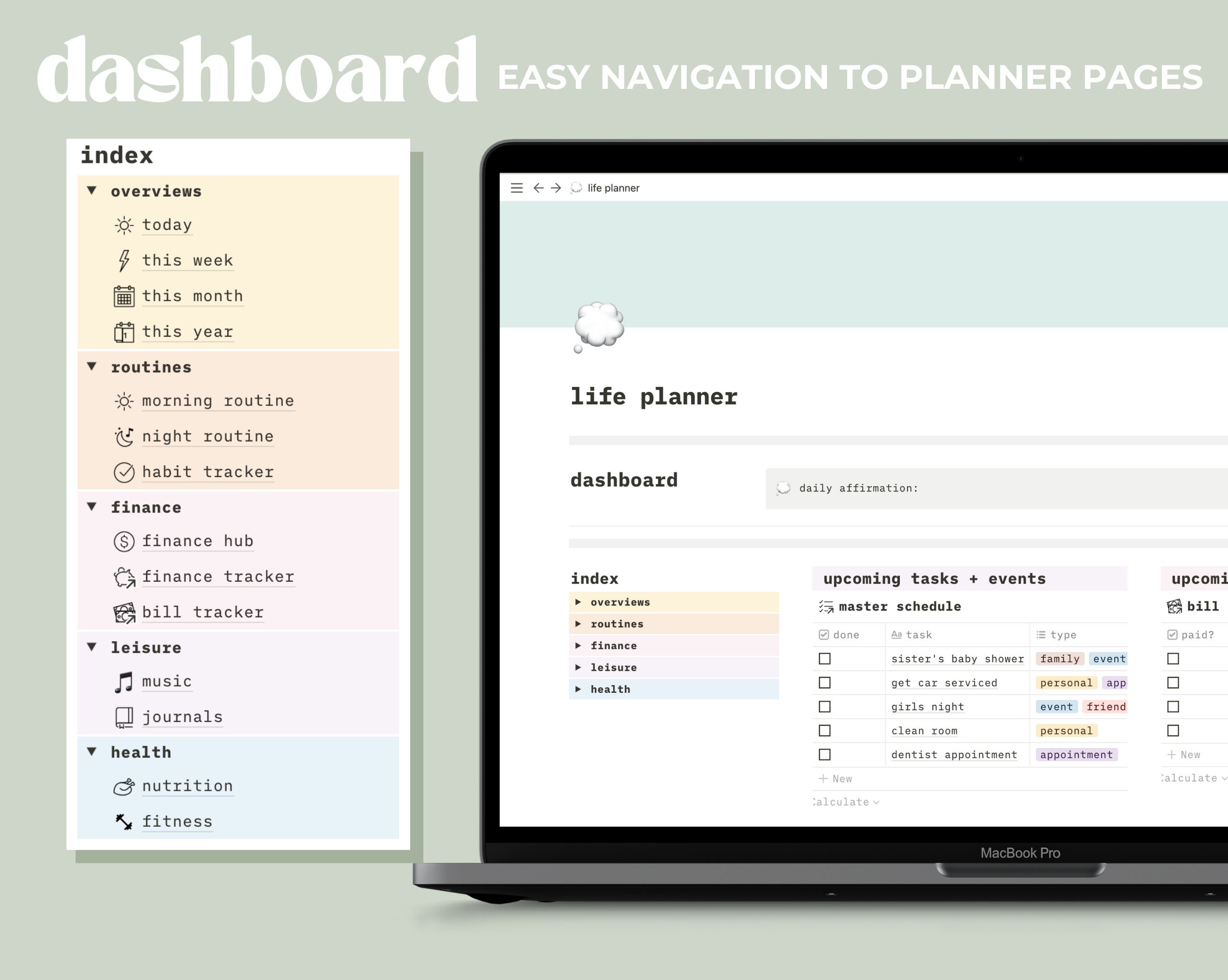 Notion Daily Productivity Planner