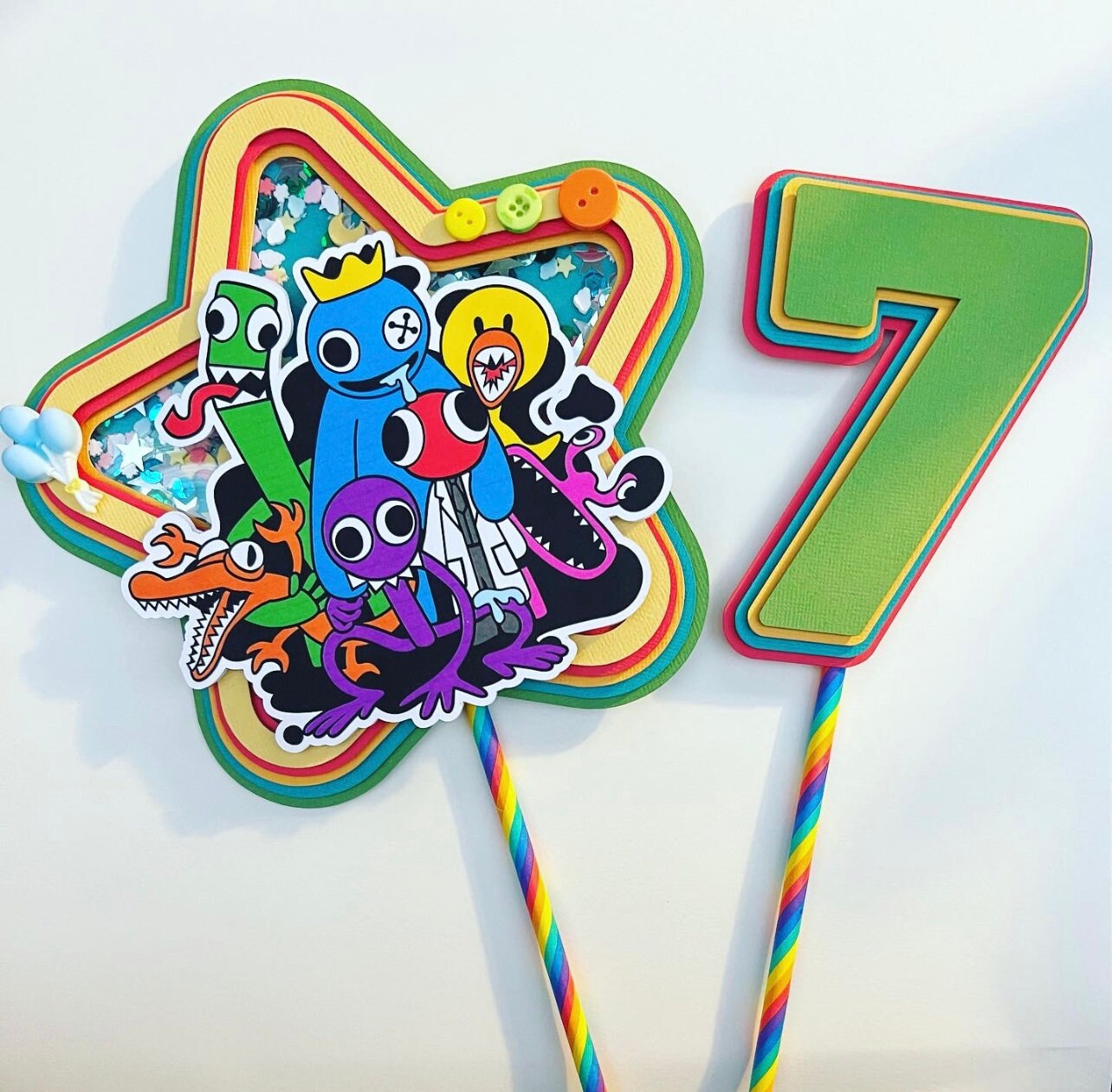 Roblox Rainbow Friends Cake Topper