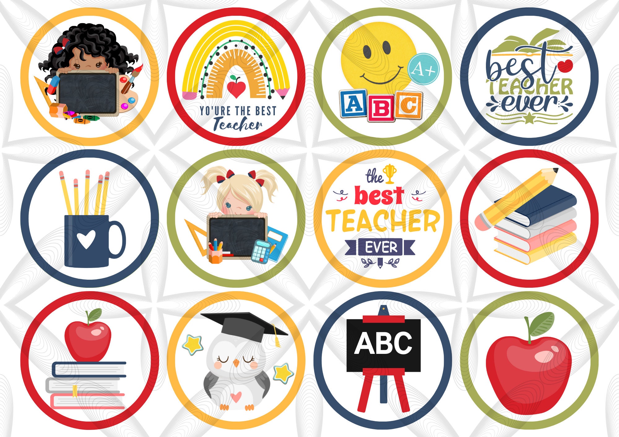 Instant Download. School Leavers Cupcake Toppers Teacher Etsy